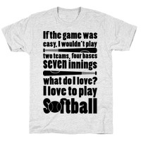 LoveMighty Apparel GHS Seams Softball Shirt White/ Black Letters / Xlg