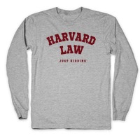 harvard law just kidding cropped sweatshirt