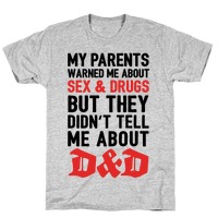 My Parents Didn't Warn Me About D&D Baseball Tees