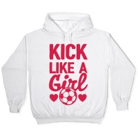 kick like a girl hoodie