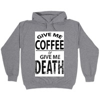 SHYUTEE Funny Halloween T-Shirt Give Me Coffee or Give Me Death Shirts Coffee Death Saying Shirts Women