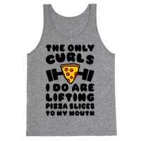Mad Over Shirts I Lift Slices of Pizza to My Mouth Unisex Premium Racerback Tank top