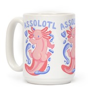 Blue mug, steam coming out, axolotl inside mug on Craiyon