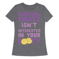 Asexual Pirate Booty Pride Flag Lgbtq Long Sleeve T-Shirt