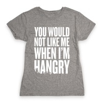 Womens You Wouldn't Like Me When I'm Hangry Hungry Pullover Hoodie NEW UK 12-20 