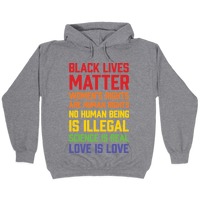 Guiping Blue Lives Matter Teen Hooded Sweate Sweatshirt White 