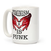 Feminism Is Punk Pins | LookHUMAN