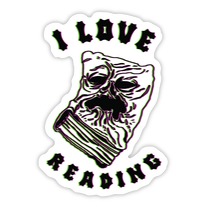 I Love Reading (The Necronomicon) Die Cut Sticker