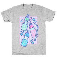 NSFW Pastel Penis Soda Bottles Long Sleeve T-Shirts