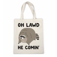 idcommerce Lets Get Trashed Raccoon Tote Bag