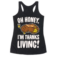 Oh Honey I'm Thanksliving Parody Die Cut Sticker | LookHUMAN