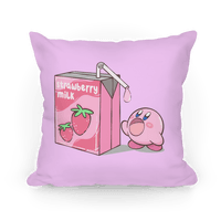 Strawberry Milk Kirby Parody Die Cut Sticker