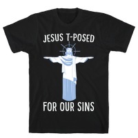 Jesus T-Posed For Our Sins Racerback Tank Tops