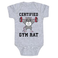 Certified Gym Rat Greeting Cards | LookHUMAN