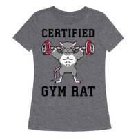 Certified Gym Rat Greeting Cards | LookHUMAN