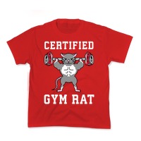 Certified Gym Rat Greeting Cards | LookHUMAN