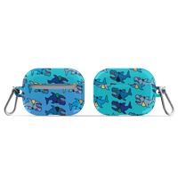 Glitch Shark Pattern AirPod Cases