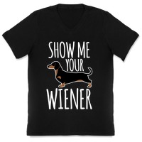 #034;Look at my Weiner" T-Shirt Dauchsund Dog Felt LAS VEGAS NWT Blue  Sz XXL 2XL