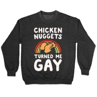 Chicken Nuggets Humor Graphic Sport Grey Men's Crewneck Sweatshirt