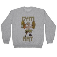 Hardcore Gym Rat” graphic tee, pullover hoodie, tank, onesie