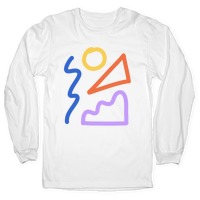 Abstract Shapes Long Sleeves Shirt Design Template