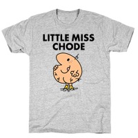 Little Miss Chode White Mens/Unisex Cotton T-Shirt - Size Medium