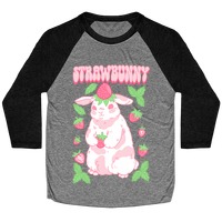 Strawberry Bunny Ruffle T-shirt Kawaii Top Strawbunny